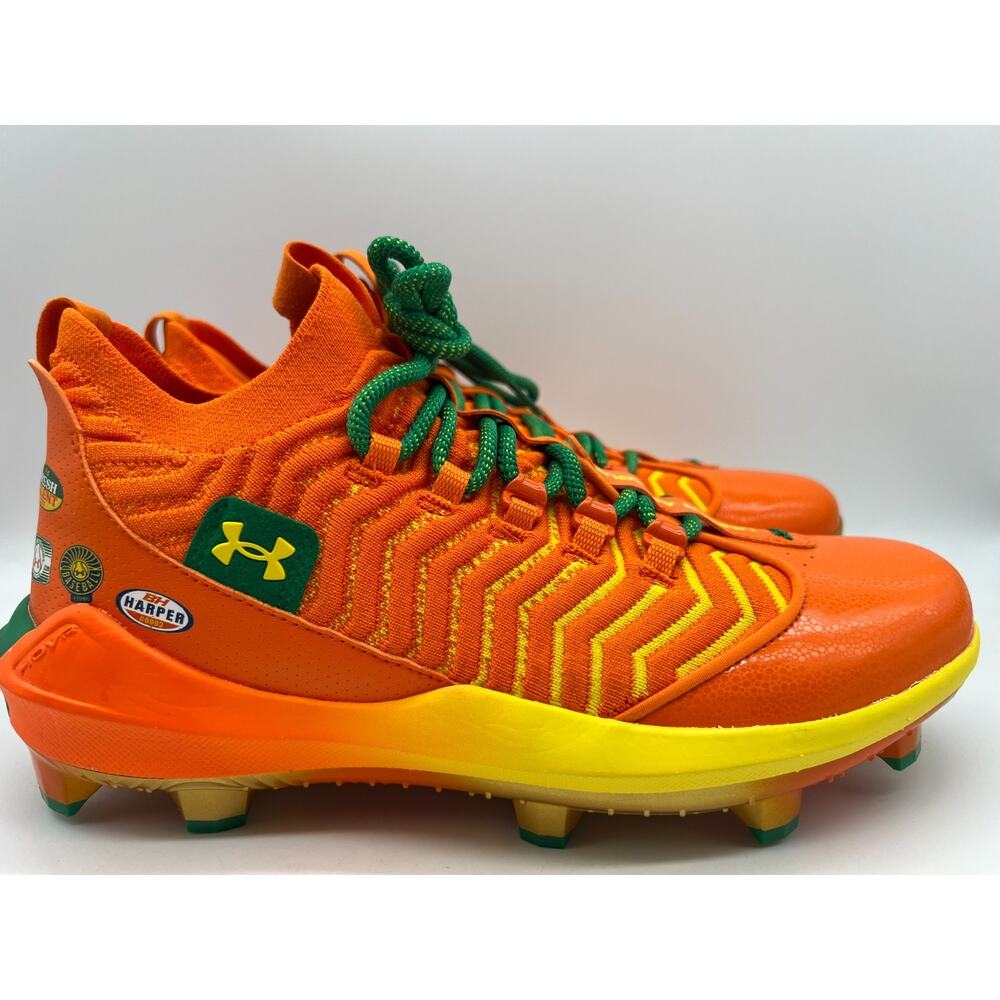 Under Armour Harper 9 Pro TPU Bring The Juice Baseball Cleats Men's Size 10.5